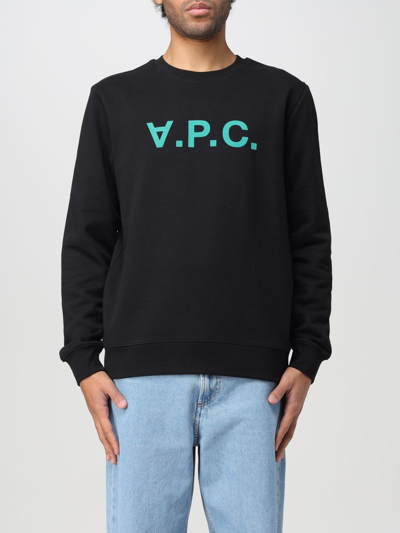 Shop Apc Sweatshirt A.p.c. Men Color Black 1