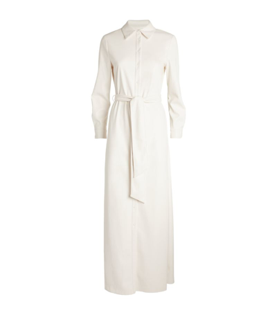 Shop Alice And Olivia Faux Leather Chassidy Shirt Dress In White