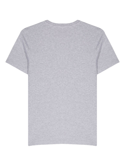 Shop Maison Kitsuné Fox Head Cotton T-shirt In Grey
