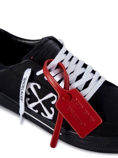 Shop Off-white Low Vulcanized Canvas Sneakers In Black