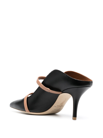 Shop Malone Souliers Maureen 70 Leather Stiletto Mules In Black