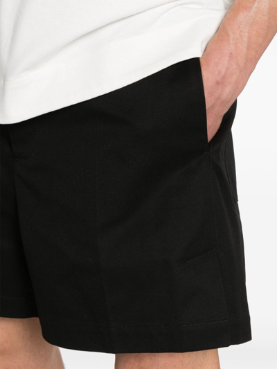 Shop Jil Sander Cotton Wide-leg Shorts In Black