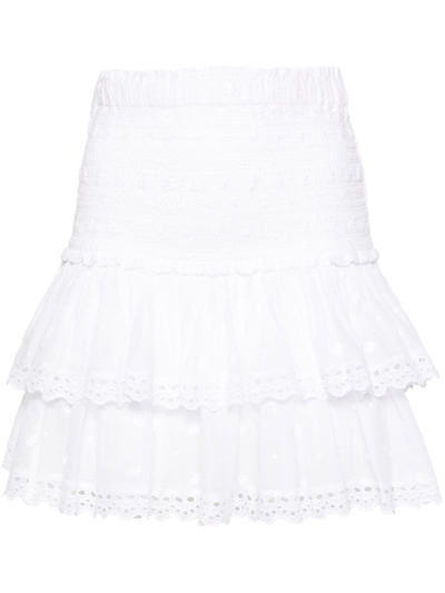 Shop Marant Etoile Tinaomi Organic Cotton Skirt In White