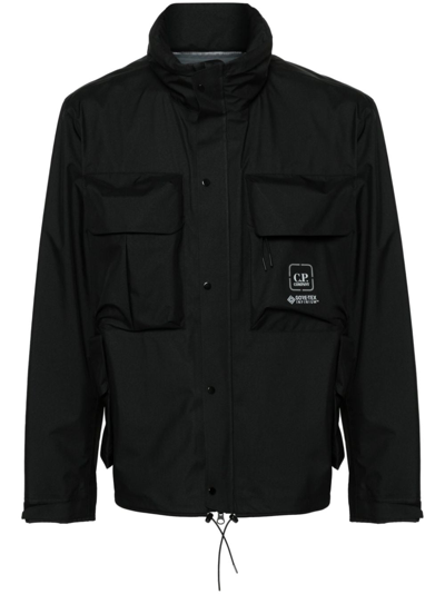 C.p. Company C.p.company Technical Fabric Jacket With Internal Removable Down Jacket In Black