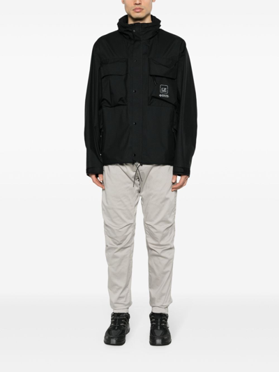 C.p. Company C.p.company Technical Fabric Jacket With Internal Removable Down Jacket In Black