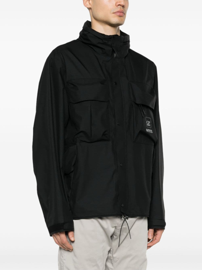 C.p. Company C.p.company Technical Fabric Jacket With Internal Removable Down Jacket In Black
