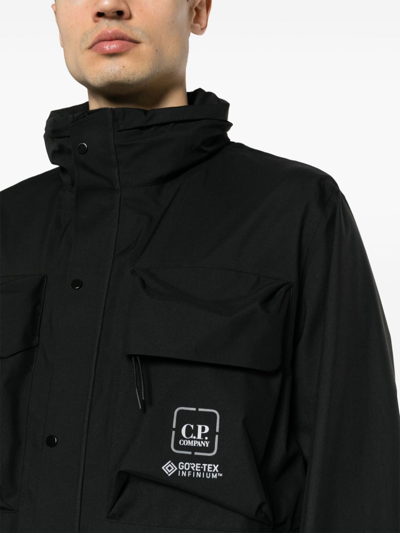 C.p. Company C.p.company Technical Fabric Jacket With Internal Removable Down Jacket In Black