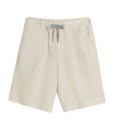Shop Brunello Cucinelli Linen-cotton Bermuda Shorts (4-12+ Years) In White