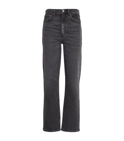 Shop Agolde Stovepipe Jeans In Black