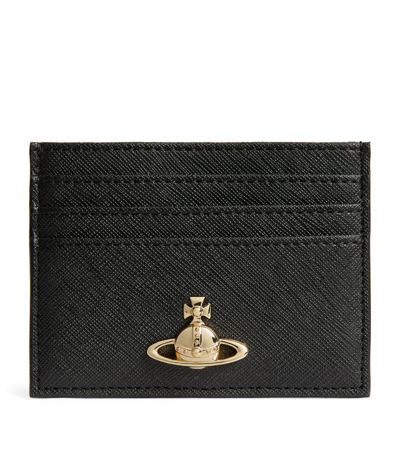 Shop Vivienne Westwood Vegan Leather Orb Card Holder In Black