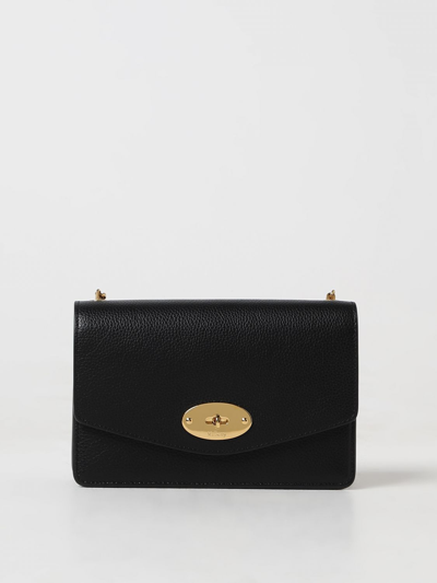 Shop Mulberry Darley Wallet Bag In Micro Grained Leather In 黑色