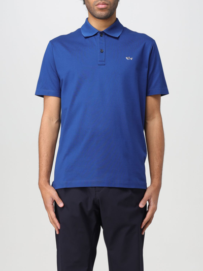 Shop Paul & Shark Polo Shirt  Men Color Gnawed Blue