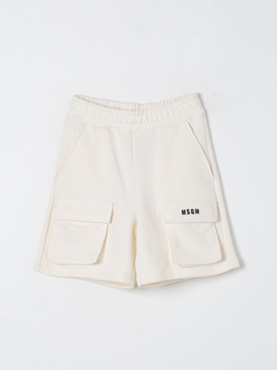 Msgm Shorts  Kids Kids Color Cream In Cream