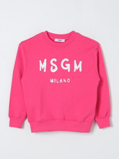Shop Msgm Sweater  Kids Kids Color Fuchsia