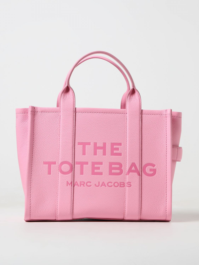 Shop Marc Jacobs The Medium Tote Bag In Grained Leather In Baby Pink