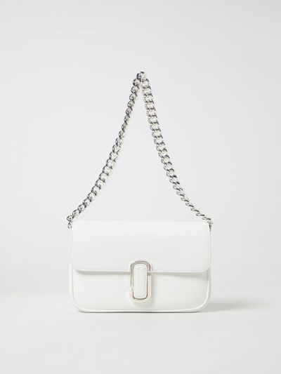 Shop Marc Jacobs The J Marc Shoulder Bag In Leather In White