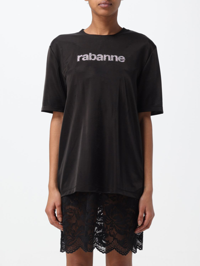 Shop Rabanne T-shirt  Woman Color Black