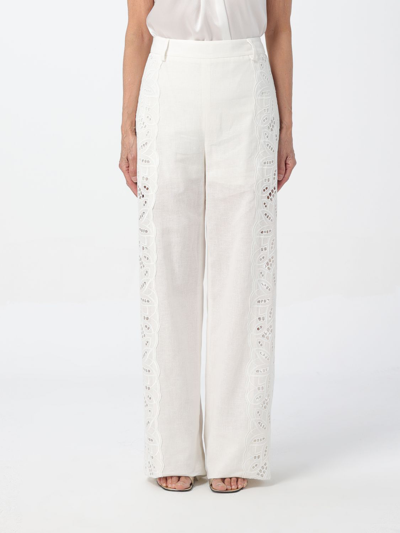 Shop Alberta Ferretti Pants  Woman Color White