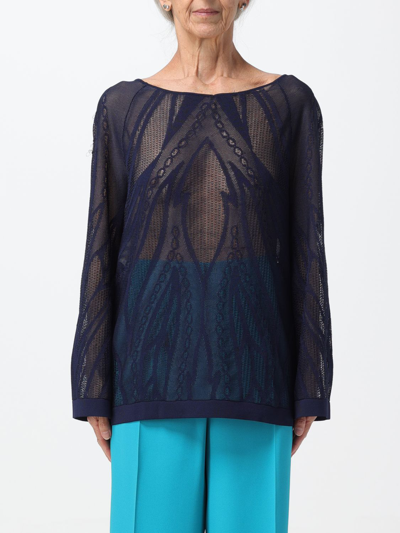 Shop Alberta Ferretti Sweater  Woman Color Blue