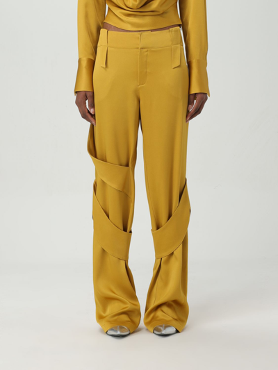 Shop Blumarine Pants  Woman Color Yellow
