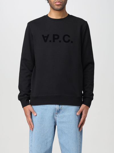 Shop Apc Sweatshirt A.p.c. Men Color Black 2