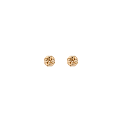 Shop Aurate New York Gold Knot Stud Earrings In Yellow