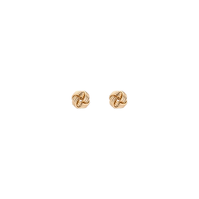 Aurate New York Gold Knot Stud Earrings In Yellow
