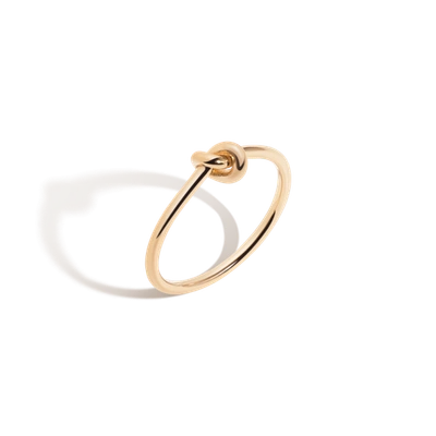 Aurate New York Gold Knot Ring In Yellow