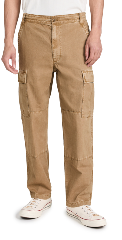 Shop Alex Mill Pull On Cargo Pants In Canvas Khaki