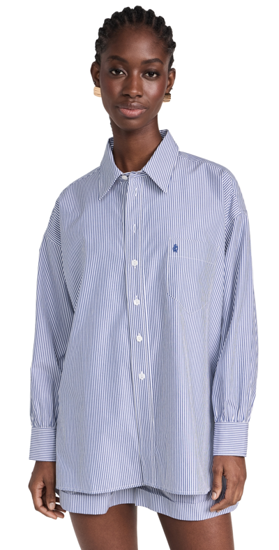Suzie Kondi Kappa Oversize Shirt Navy In Navy