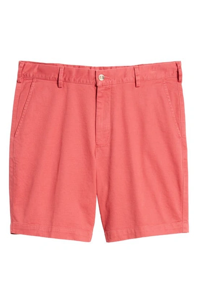 Shop Peter Millar Pilot Stretch Twill Shorts In Cape Red