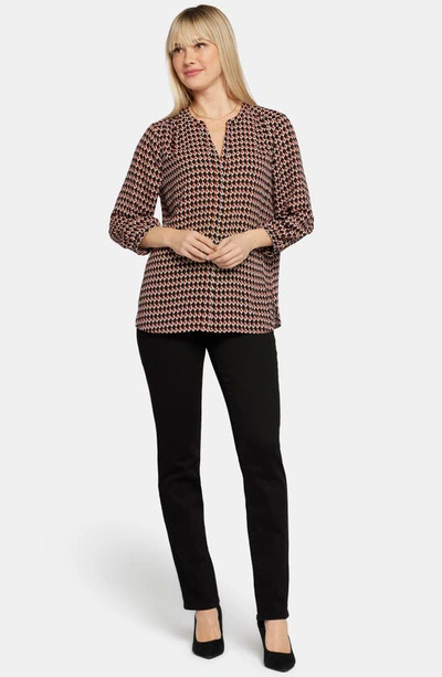 Shop Nydj Pintuck Blouse In Darby Peaks