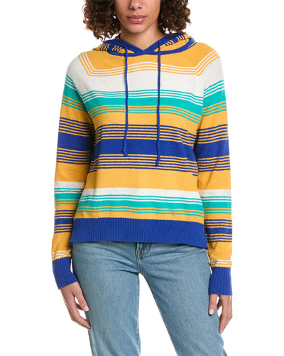 Shop Minnie Rose Striped Hoodie In Yellow