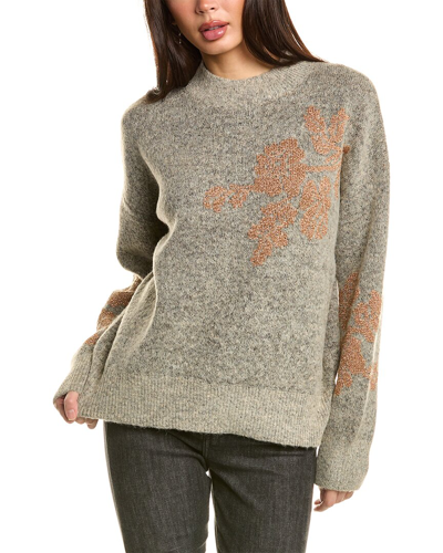Shop Lovestitch Lurex Intarsia Sweater In Brown