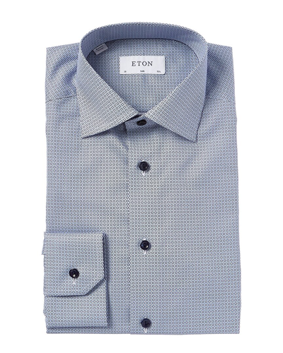 Shop Eton Slim Fit Dress Shirt In Blue