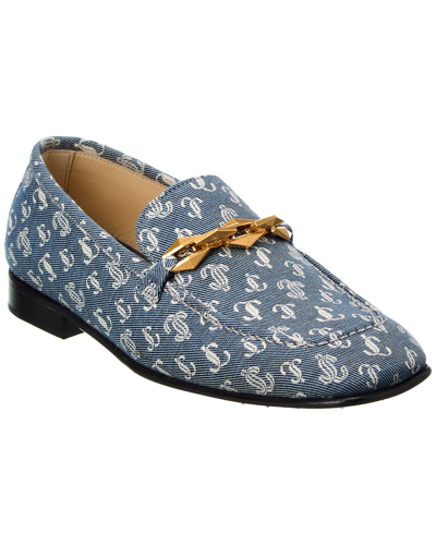 Shop Jimmy Choo Diamond Tilda Denim Loafer In Blue