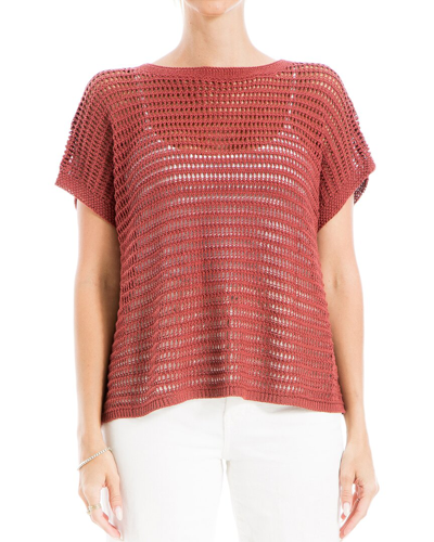 Shop Max Studio Mesh Linen-blend Sweater