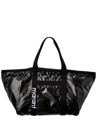 Shop Isabel Marant Warden Canvas Tote In Black