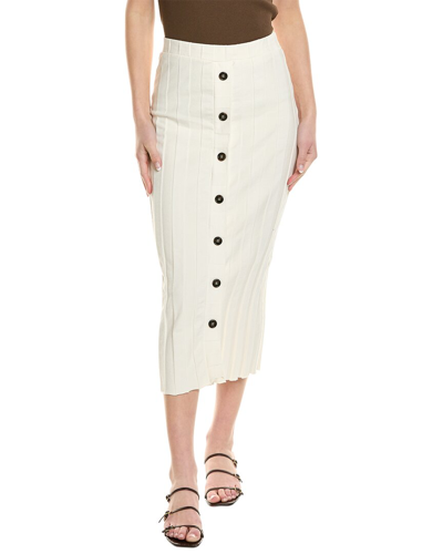 Shop Stateside Box Pleat Midi Skirt In Beige