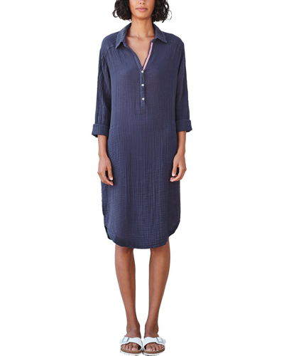 Shop Sundry Shirttail Midi Dress In Blue