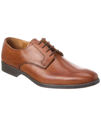 Shop Alfonsi Milano Leather Derby In Brown
