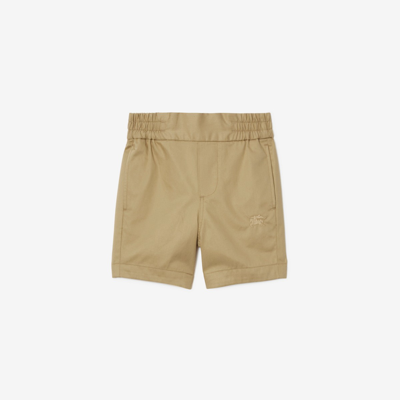 Shop Burberry Childrens Cotton Shorts In Archive Beige