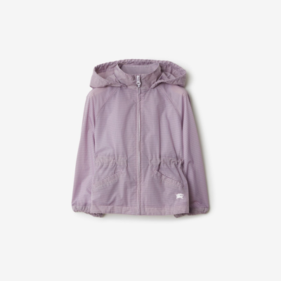 Shop Burberry Childrens Nylon Jacket In Pastel Lilac