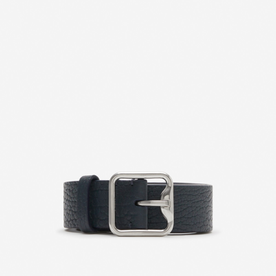 Shop Burberry Leather B Buckle Belt In Lake