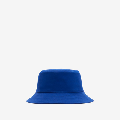 Shop Burberry Cotton Blend Bucket Hat In Knight