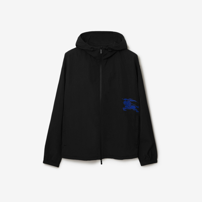 Burberry Ekd Patch Windbreaker Jacket In Black