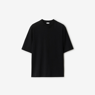 Shop Burberry Pear Cotton T-shirt In Black