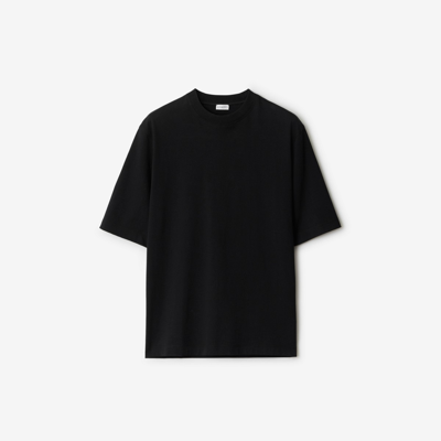 Burberry Cotton Short-sleeved T-shirt In Black | ModeSens