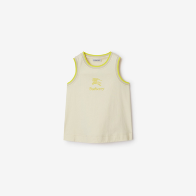 Shop Burberry Childrens Cotton Tank Top In Wheat