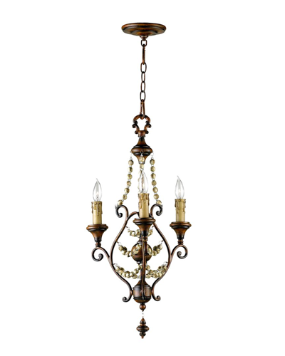 Cyan Design Meriel 3 Light Chandelier - Rust In Brown